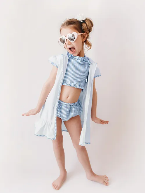 Terrycloth Swim Coverup - Purple