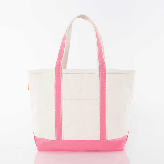 Medium Boat Tote: Coral