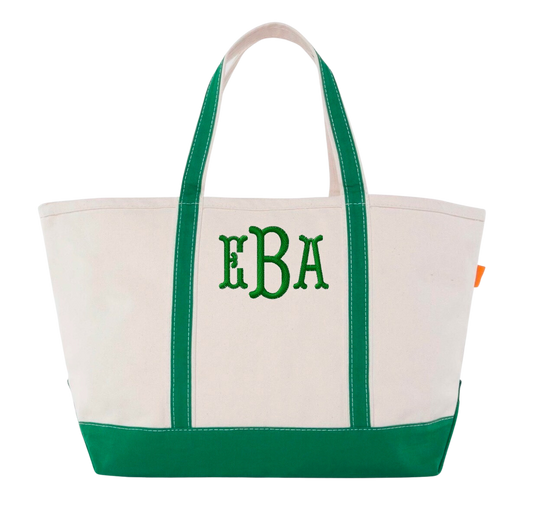 Large Boat Tote: Emerald