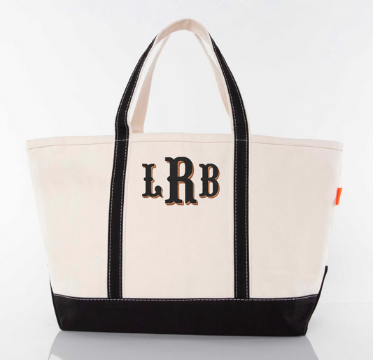 Large Boat Tote: Black