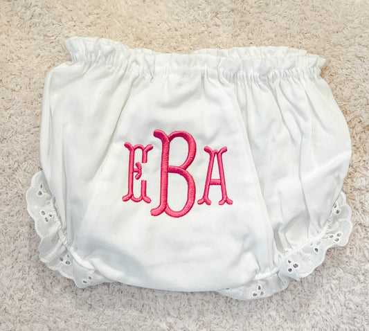 White Eyelet Bloomers (0-6M)