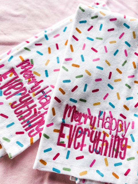 Merry Happy Everything Kitchen Towels