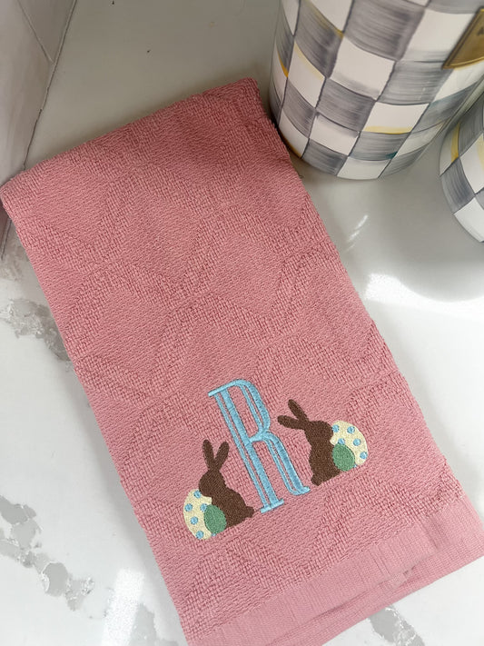 Easter | Initial Kitchen Towels - Pink