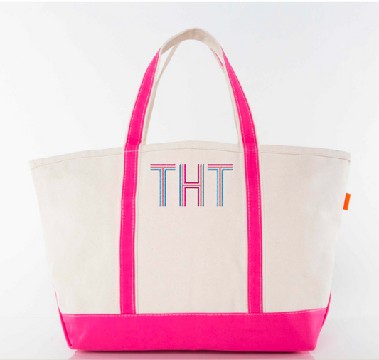 Large Boat Tote: Hot Pink